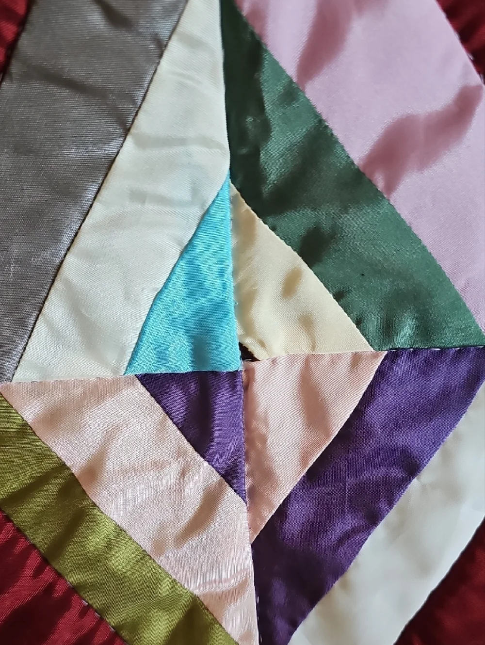 Colorful Geometric Star Patchwork Throw - Picture 6 of 14